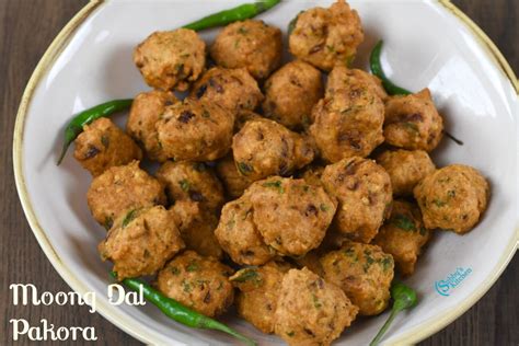 Moong Dal Pakoda Recipe | Moong Dal Vada Recipe - Subbus Kitchen