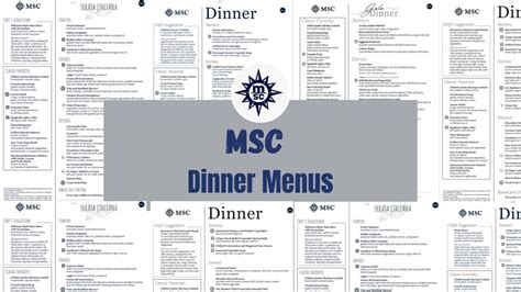 MSC Dinner Menus · Prof. Cruise, Ship Tour, Cruise Vacation, Cruise Travel, Cruise Menus