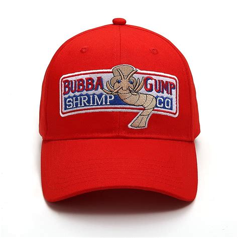 Adjustable Bubba Gump Baseball Cap Shrimp Co. Embroidered Hat (Red ...