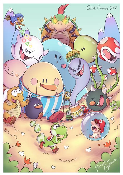 Game : Yoshi Island (SNES) Artista: Nilson Gomes | Sketches, Yoshi, Fan art