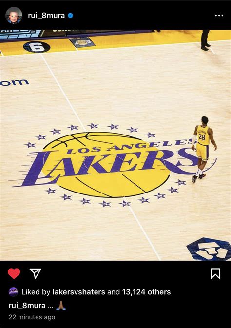 Rui Hachimura on instagram! : r/lakers