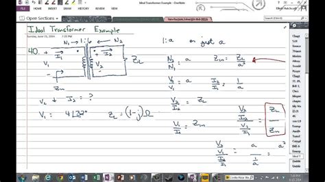 ENGR 360 -- Simple Ideal Transformer Example - YouTube