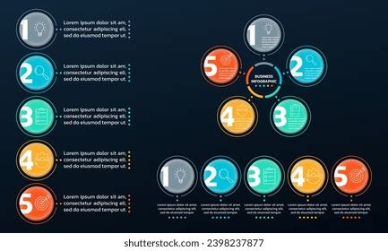 5 Step Chart Process Diagram Set Stock Vector (Royalty Free) 2398237877 | Shutterstock