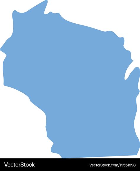 Wisconsin State Map Clip Art