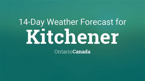 Kitchener, Ontario, Canada 14 day weather forecast