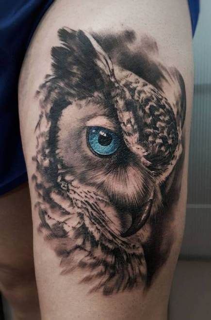 Best tattoo hip bird beautiful Ideas #tattoo | Owl tattoo design, Realistic owl tattoo, Owl ...