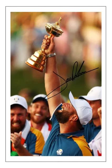 JON RAHM 2023 Ryder Cup Winners Signed Pre-Print 12x8 Autograph PHOTO ...