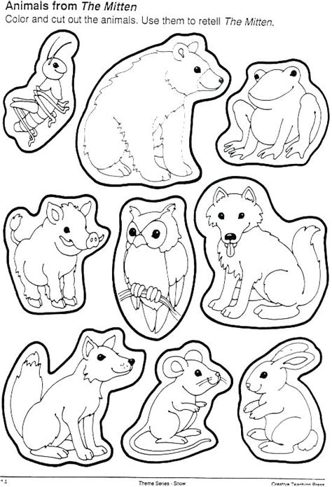 The Mitten Characters Free Printables