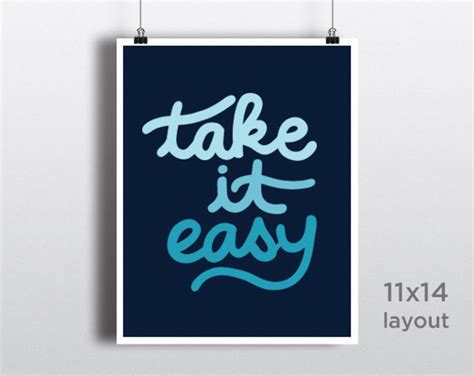 Take It Easy Wall Art Print Wall Decor New Apartment Decor - Etsy