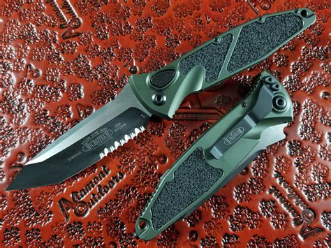 Microtech Socom Elite Auto Tanto OD Green Part Serrated 161A-2OD – Altamont Outdoors