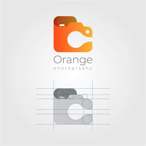 Modern Minimalist Photographer Logo With gradient style Vector Template ...