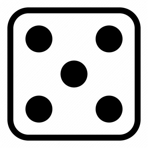 Dice, dice roll, dice roll 5, dice roll five, die, five, white dice icon - Download on Iconfinder