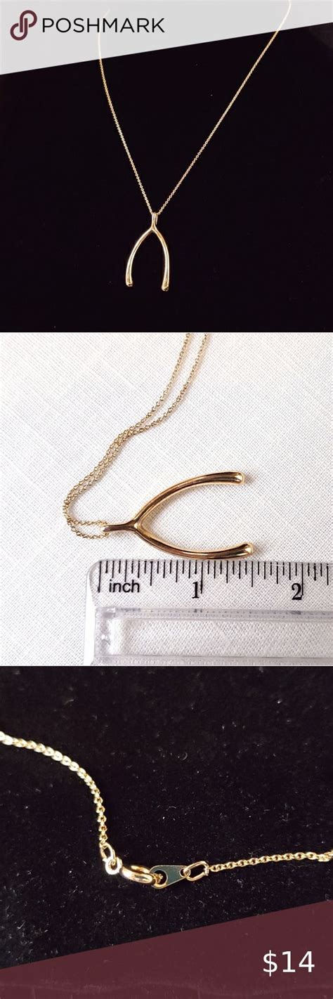 Wishbone costume gold-tone Good Luck Necklace | Good luck necklace, Luck jewelry, Trendy necklaces