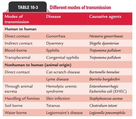 Transmission of Infection - Stages of Pathogenesis of Infections