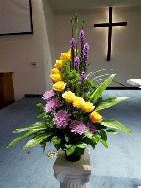 45 Beautiful Funeral Arrangements Ideas Easy To Make It 0838 | Easter flower arrangements, Fresh ...