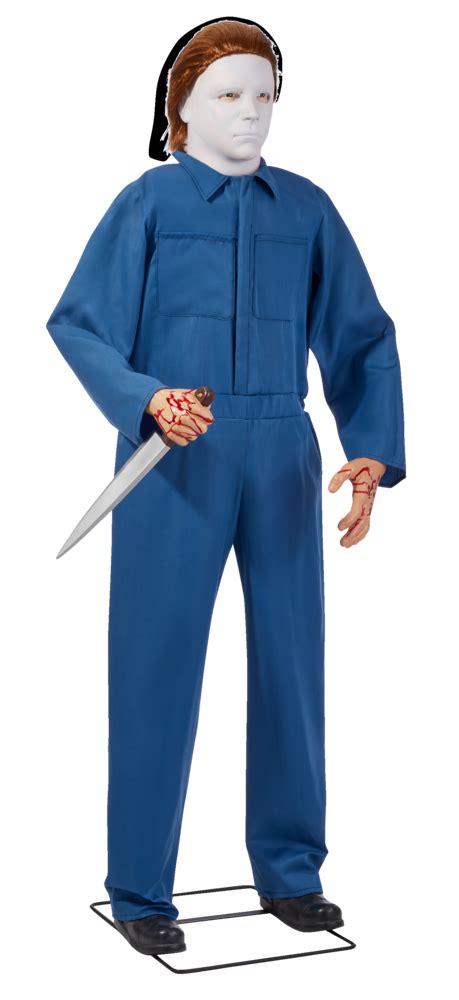 Halloween Micheal Myers Animated Lifesize Horror Character, Blue, 6-ft ...