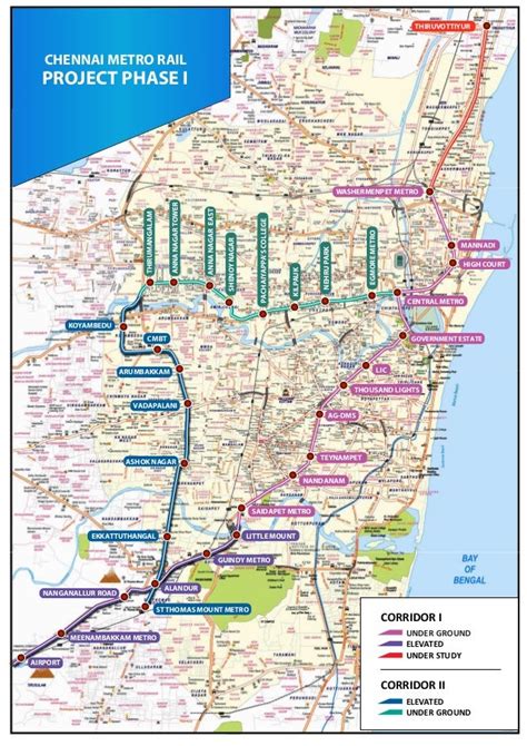 Chennai Metro Rail route map