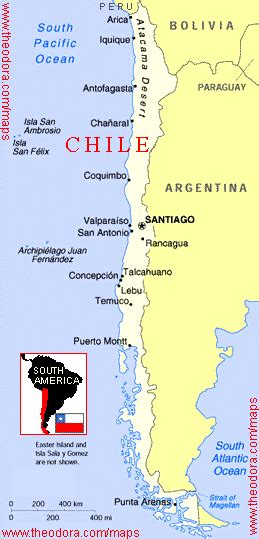 Maps of Chile - Chilean Flags, Maps, Economy, Geography, Climate ...