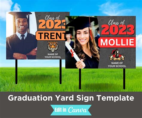 Graduation Yard Sign Poster Template, Customize in Canva, Print ...