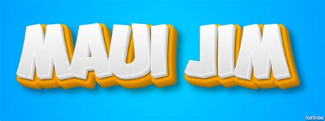 Maui Jim Text Effect and Logo Design Brand