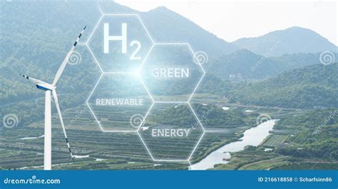 Green Hydrogen from Renewable Energy Sources Stock Photo - Image of ...