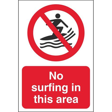 No Surfing Signs | Prohibitory Water Safety Signs Ireland