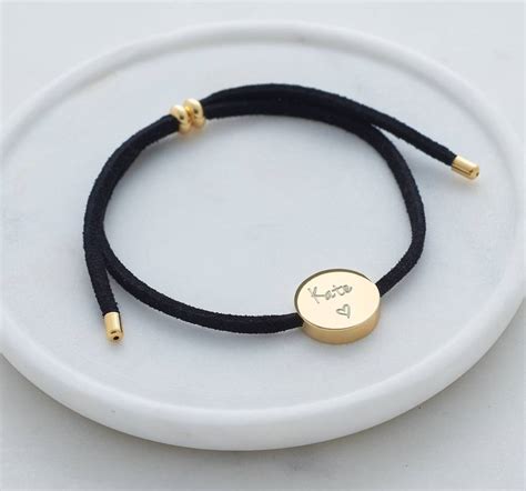 personalised skinny cord bracelet by lily belle | notonthehighstreet.com