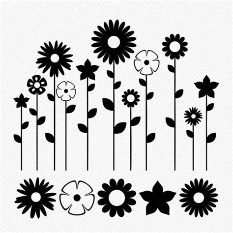 SVG Flowers SVG floral SVG Flower Garden Cricut Silhouette Brother Rose ...