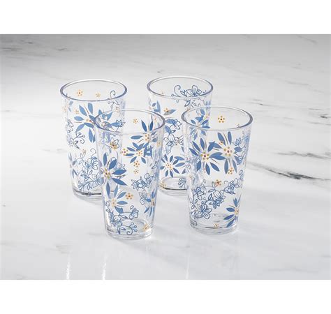 Kitchen - Tabletop & Bar - Glassware - temp-tations Set of 4 16 oz. Glass Tumblers - Online ...