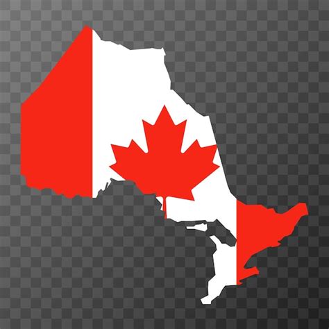 Premium Vector | Ontario map province of Canada Vector illustration