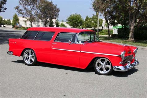 red 55 Chevy nomad - AWESOME! | I'm a Car Girl | Pinterest