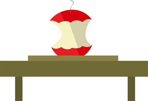 Bitten apple, illustration, vector on white background. 13759700 Vector Art at Vecteezy