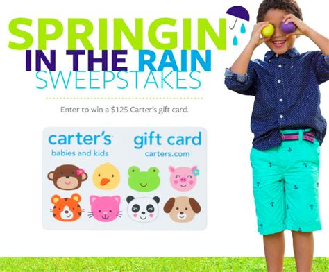 38 Win $125 Carter's Gift Cards (Facebook)