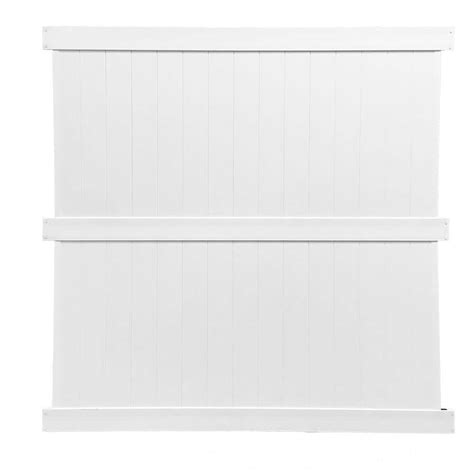 Weatherables Augusta 8 ft. H x 8 ft. W White Vinyl Privacy Fence Panel Kit PWPR-3R-8X8 - The ...