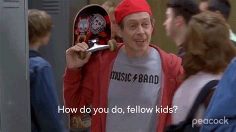 GIF: 30 rock, steve buscemi, peacocktv, how do you do fellow kids