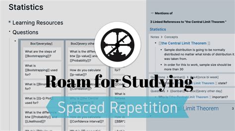 Roam for Studying: Spaced Repetition - YouTube