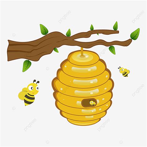 Honeycomb Beehive Clipart Hd PNG, Honeycomb Beehive Hanging From A ...