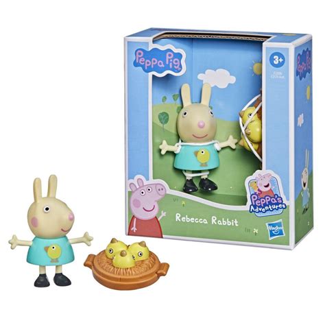 Peppa Pig Peppa’s Adventures Peppa’s Fun Friends Preschool Toy, Rebecca Rabbit Figure, Ages 3 ...