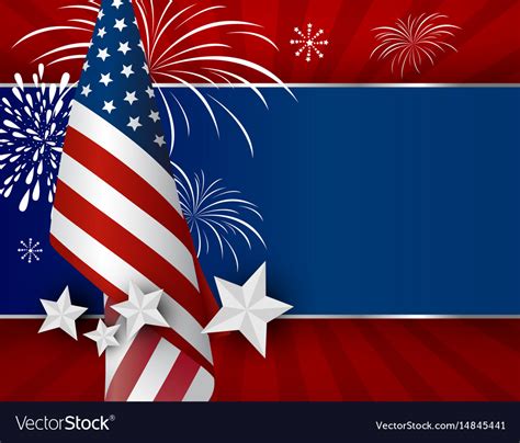 Usa background design of american flag for 4 july Vector Image