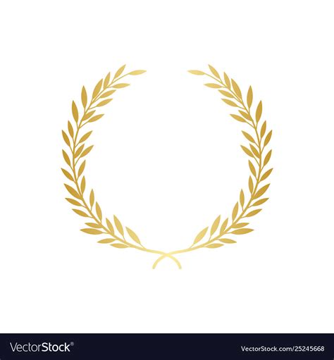 Golden laurel or olive greek wreath Royalty Free Vector