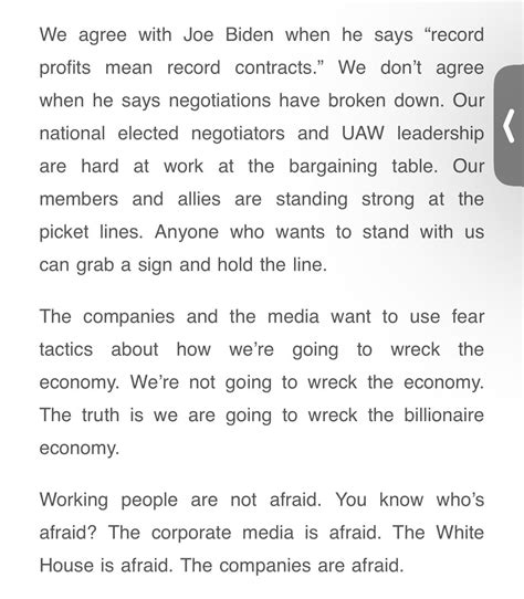 UAW President Shawn Fain reacts to Biden's statement earlier today : r ...