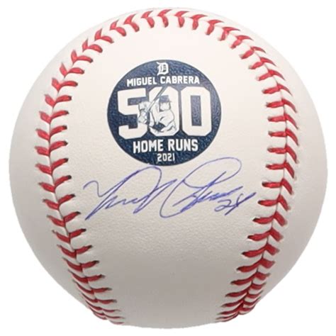 Miguel Cabrera Signed OML 500 Home Runs Logo Baseball (Beckett ...