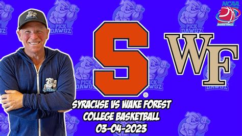 Syracuse vs Wake Forest 3/4/23 College Basketball Free Pick CBB Betting Tips | NCAAB Picks - YouTube