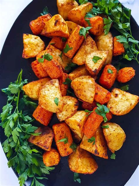 Easy Roasted Carrots and Potatoes - Hint of Healthy