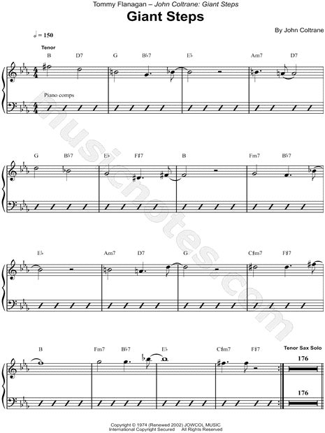 Tommy Flanagan "Giant Steps" Sheet Music (Piano Solo) in Eb Major - Download & Print - SKU ...