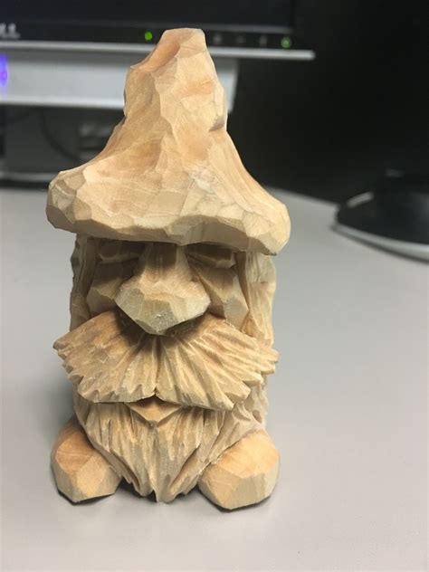 Wood Carving: Simple and Beautiful Gnome Sculpture