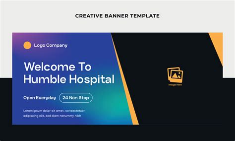 Creative welcome banner web. Hospital theme banner design template ...