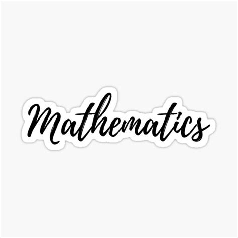 "Mathematics" Sticker for Sale by aleksandrax98 | Redbubble