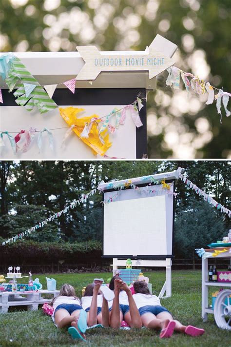 Trendy Outdoor Movie Night Teen Birthday Party // Hostess with the Mostess®