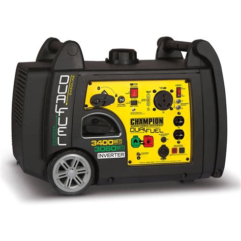 Champion 3400 Watt Dual Fuel RV Ready Portable Inverter Generator with ...